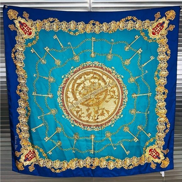 NWT Christian Dior Nautical Baroque Silk Scarf Wrap - Picture 1 of 13